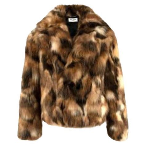 SAINT LAURENT Faux fur coat 